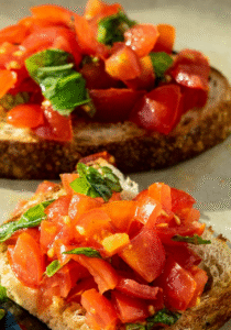 Tomato Olive Oregano Bruschetta